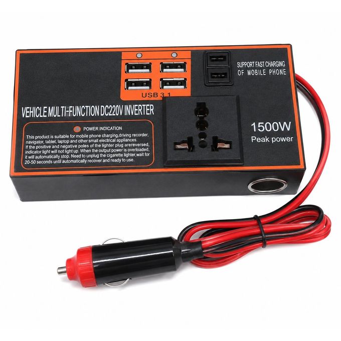 Pack Route 2-en-1 — Onduleur 1500W + Support Téléphone Magnétique 360°
