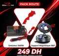 Pack Route 2-en-1 — Onduleur 1500W + Support Téléphone Magnétique 360°